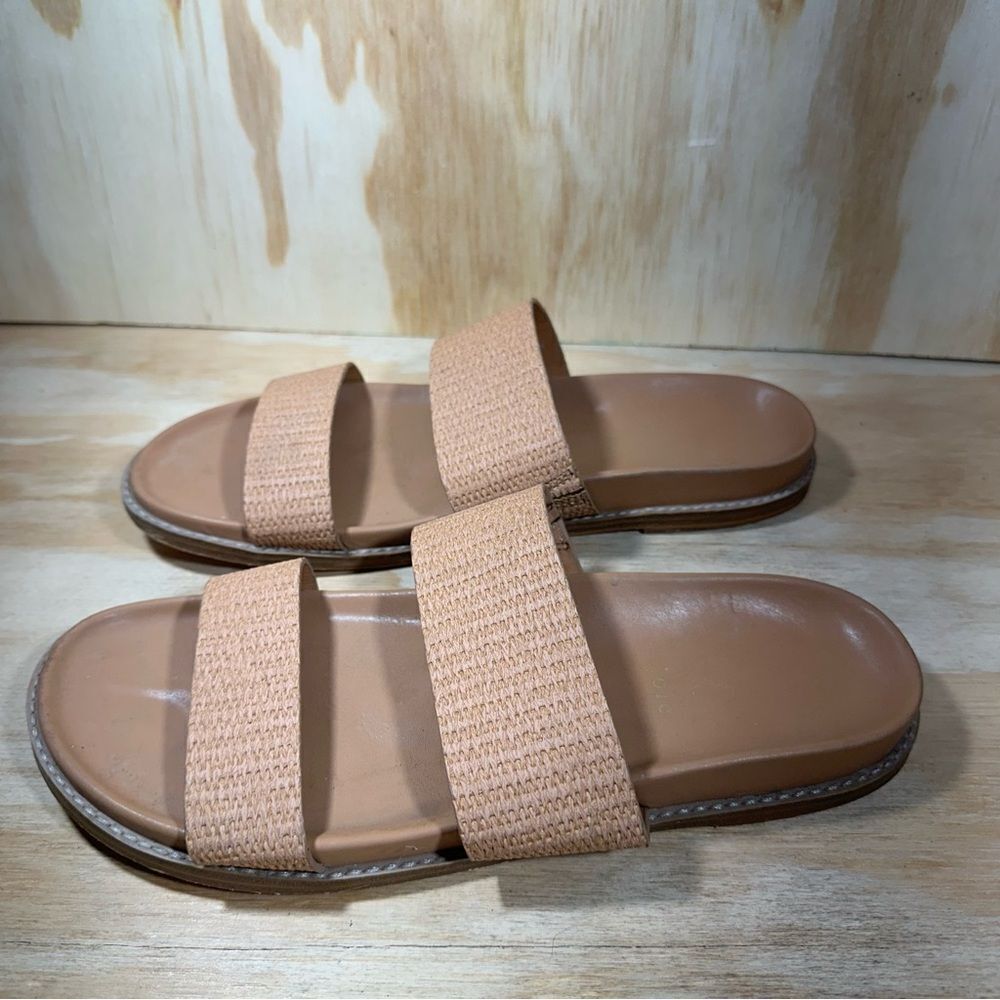 Joie Nimble Tan Vegan Leather Slide Sandals Women’s Size 9.5